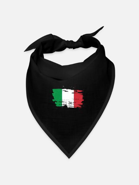 Vintage Italien Flagge - Bandana Dreieckstuch - Schwarz