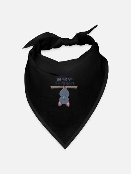 Fledermaus am schlafen - bin nur am abhängen - Bandana Dreieckstuch - Schwarz