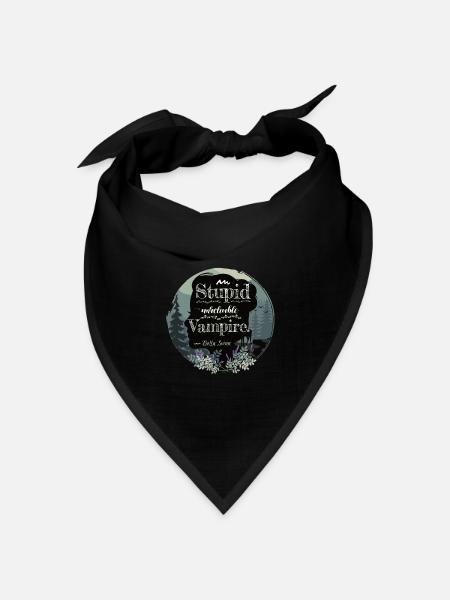 Bella Swan-Zitat über Edward, Buchzitat Silhouette - Bandana Dreieckstuch - Schwarz