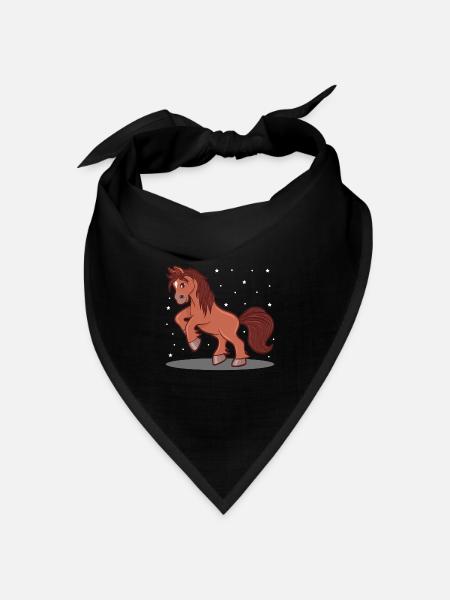 Life Is Better With Horses Design Horsing Shirt - Bandana Dreieckstuch - Schwarz