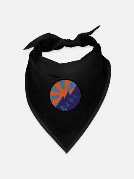 Vintage Berg - Bandana Dreieckstuch - Schwarz