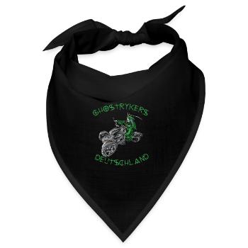 Ghostryker Deutschland Grün - Bandana Dreieckstuch - Schwarz - Vorne