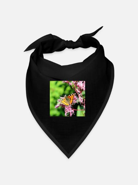 Schmetterlinge - Bandana Dreieckstuch - Schwarz