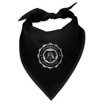 Bierbrauer, Zunft, Handwerk, Wappen - Bandana Dreieckstuch - Schwarz - Vorne