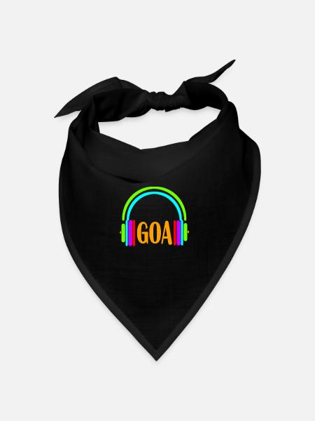 kopfhörer goa - Bandana Dreieckstuch - Schwarz