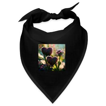 Herz Love Abstract Collection 4 - Bandana Dreieckstuch - Schwarz - Vorne