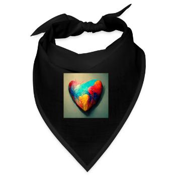 Herz Love Abstract Collection 9 - Bandana Dreieckstuch - Schwarz - Vorne