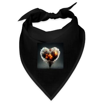 Herz Love Abstract Collection 30 - Bandana Dreieckstuch - Schwarz - Vorne