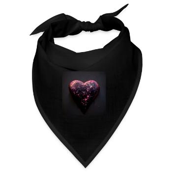 Herz Love Abstract Collection 35 - Bandana Dreieckstuch - Schwarz - Vorne
