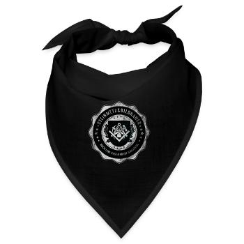 Steinmetz, Bildhauer, Handwerk, Zunftwappen - Bandana Dreieckstuch - Schwarz - Vorne