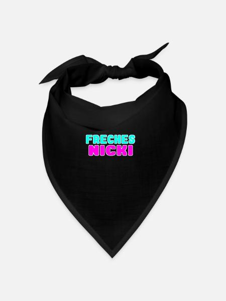 freches nicki neon Farben - Bandana Dreieckstuch - Schwarz