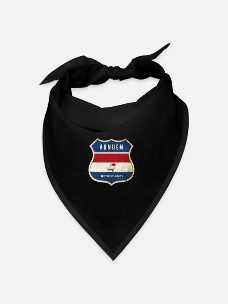 Arnhem Niederlande Wappen Design - Bandana Dreieckstuch - Schwarz