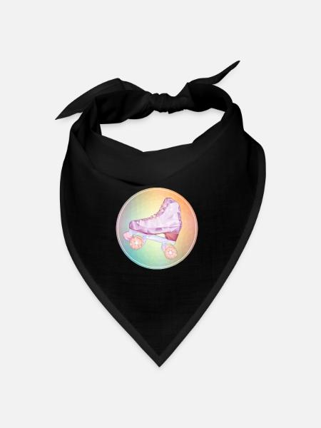 Disco Rollschuhlaufen - Bandana Dreieckstuch - Schwarz