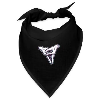 Effekt der Augenverschwammung - Bandana Dreieckstuch - Schwarz - Vorne