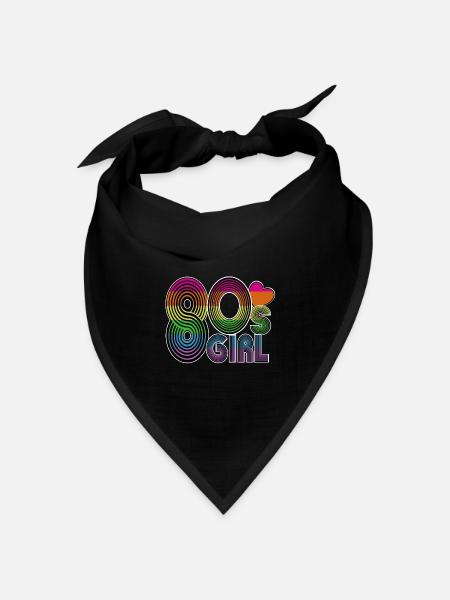 80s GIRL - Bandana Dreieckstuch - Schwarz