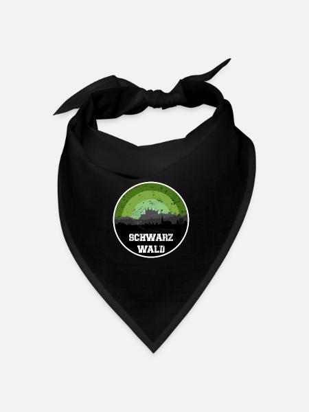 Schwarzwald Skyline - Bandana Dreieckstuch - Schwarz