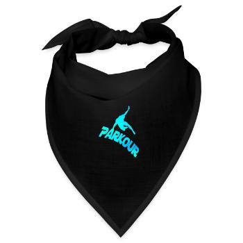 Logo für Parkour-Süchtige - Bandana Dreieckstuch - Schwarz - Vorne