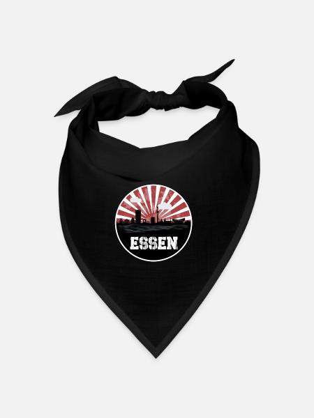 Essen Skyline Heimspiel - Bandana Dreieckstuch - Schwarz