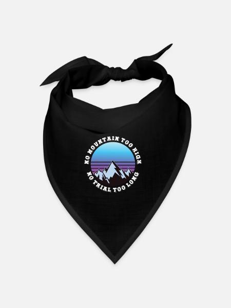 Kein Berg zu hoch, kein Weg zu lang - Bandana Dreieckstuch - Schwarz