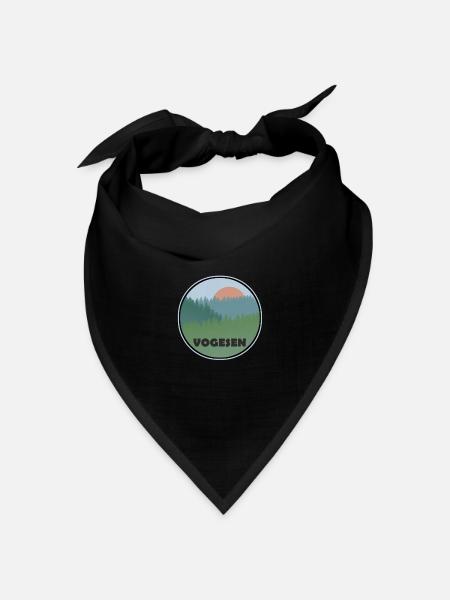 Vogesen - Bandana Dreieckstuch - Schwarz