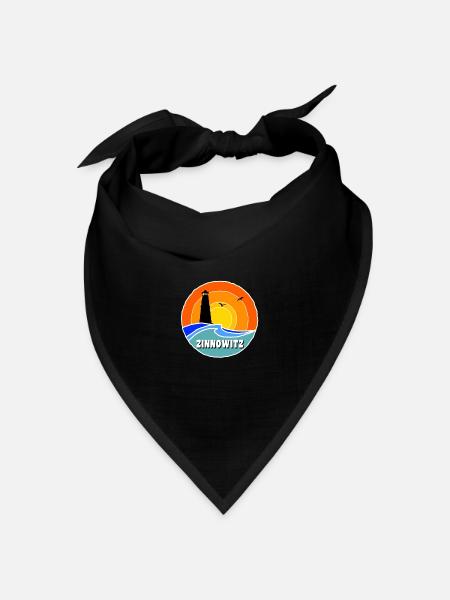 Ostsee Leuchtturm Zinnowitz - Bandana Dreieckstuch - Schwarz