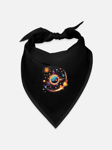 Urknall - Bandana Dreieckstuch - Schwarz