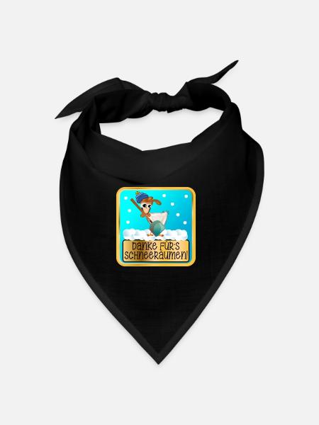 DANKESCHÖN WINTERDIENST - SCHNEERÄUMEN HUHN - Bandana Dreieckstuch - Schwarz