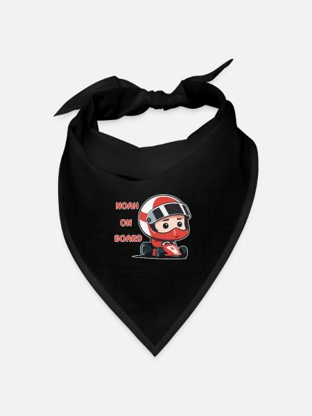 Noah on board - Bandana Dreieckstuch - Schwarz
