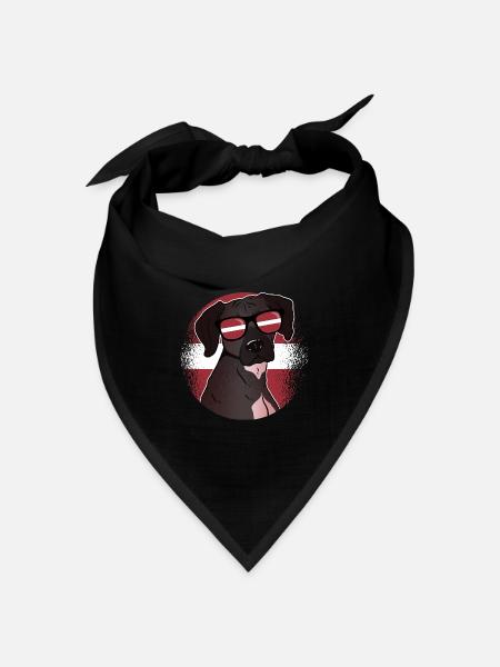 Lettland - Bandana Dreieckstuch - Schwarz
