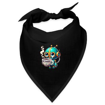Auflademodus des CoffeeFueled-Roboters - Bandana Dreieckstuch - Schwarz - Vorne