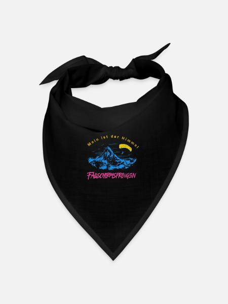 Mein Reich ist der Himmel – Fallschirmspringen - Bandana Dreieckstuch - Schwarz