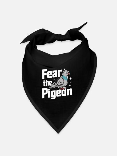 Taube Tauben Tier Vogel - Bandana Dreieckstuch - Schwarz