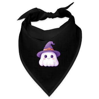 Niedlicher Geist - Bandana Dreieckstuch - Schwarz - Vorne