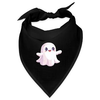 Niedlicher Geist - Bandana Dreieckstuch - Schwarz - Vorne