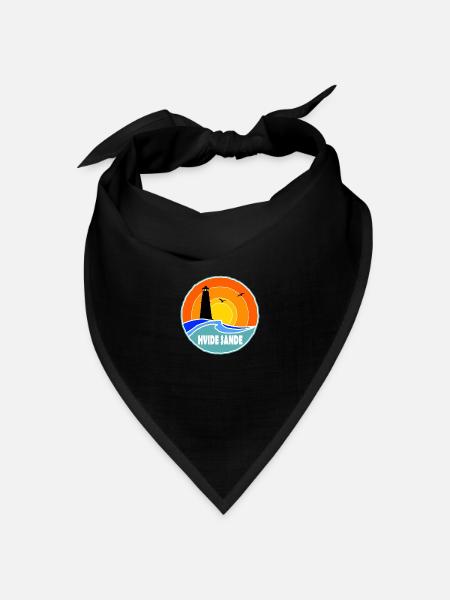 Hvide Sande Leuchtturm Dänemark - Bandana Dreieckstuch - Schwarz