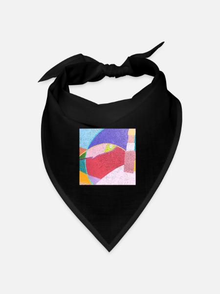 Bunte Wandmalereien - Bandana Dreieckstuch - Schwarz