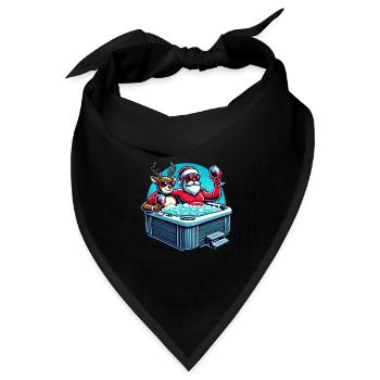 Santa Rudolph Whirlpool Prost - Bandana Dreieckstuch - Schwarz - Vorne