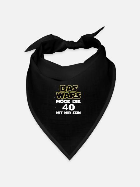 Das wars - Möge die 40 mit mir sein - Bandana Dreieckstuch - Schwarz