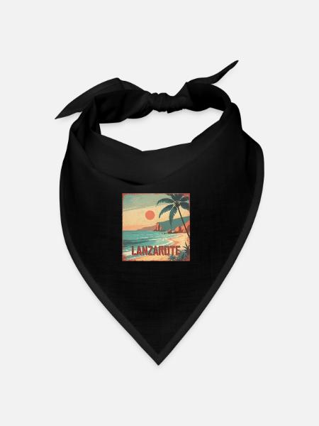 Lanzarote - Bandana Dreieckstuch - Schwarz