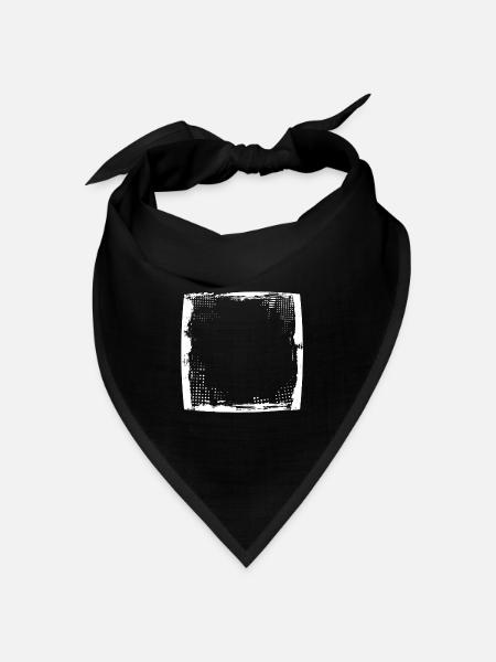 Rahmen dreckig dirty white - Bandana Dreieckstuch - Schwarz