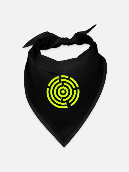 Labyrinth Labyrinth Kornkreis - Bandana Dreieckstuch - Schwarz
