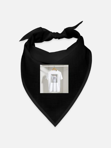 Gerahmtes Spiegel-T-Shirt - Bandana Dreieckstuch - Schwarz