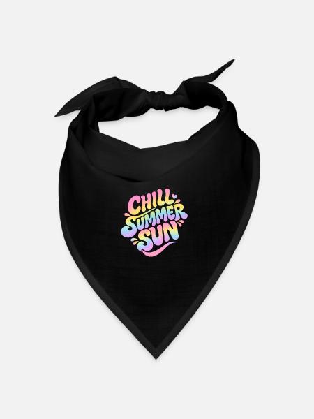 Summer Vibes - Bandana Dreieckstuch - Schwarz