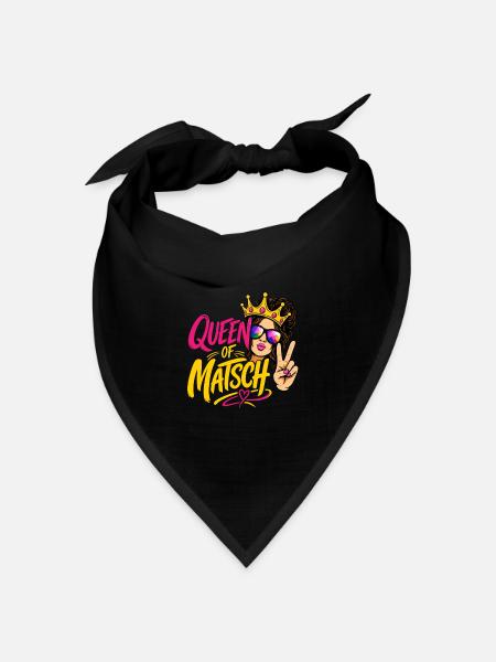 Queen of Matsch - Bandana Dreieckstuch - Schwarz