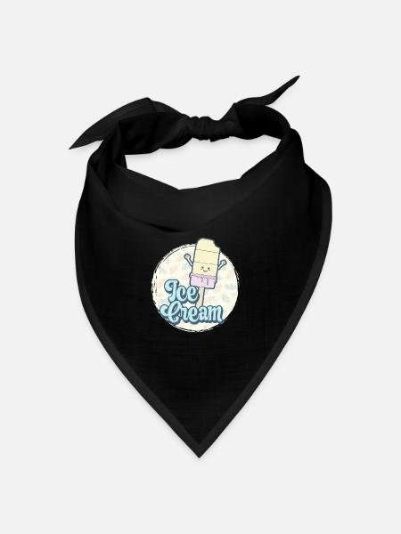 Eis - Bandana Dreieckstuch - Schwarz