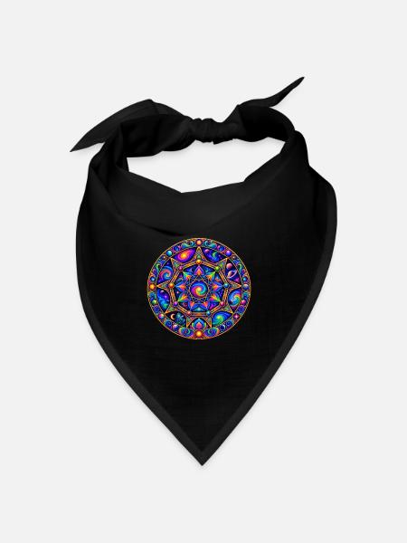 Nonagon - Bandana Dreieckstuch - Schwarz