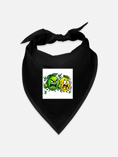 Wütende Limette & Zitrone - Bandana Dreieckstuch - Schwarz