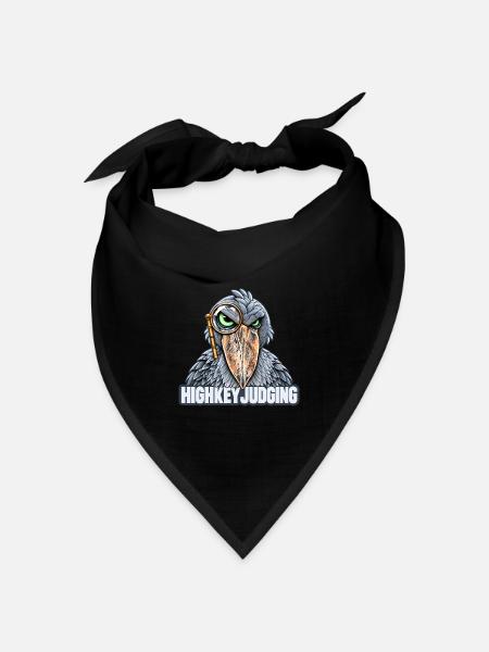 Schuhschnabel mit Brille – Highkey-Bewertung - Bandana Dreieckstuch - Schwarz