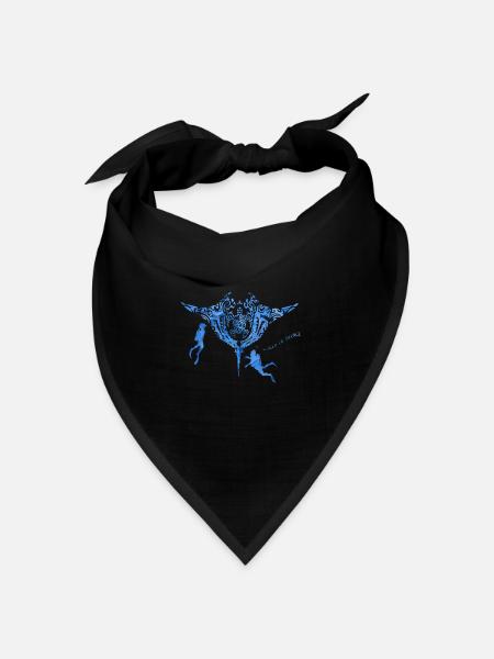Welt der Stille - Bandana Dreieckstuch - Schwarz