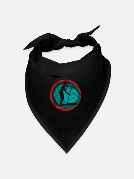 SUP Surfer - Bandana Dreieckstuch - Schwarz